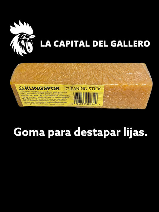 Barra de Goma para destapar lijas 8 x 2 x 2