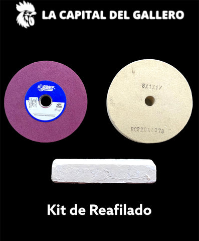 Kit de Reafilado para navajas para gallo piedra grano 120, Pasta blanca, rayado fino