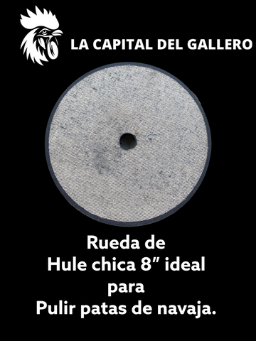 Rueda de Hule 8" x 1/2" ideal para pulir metal